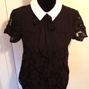 Short Sleeved Lace Blouse